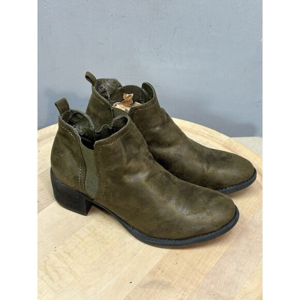 Lavorazione Artigiana Womens 8 Green Ankle Slouch Booties B52 By Bull Boxer